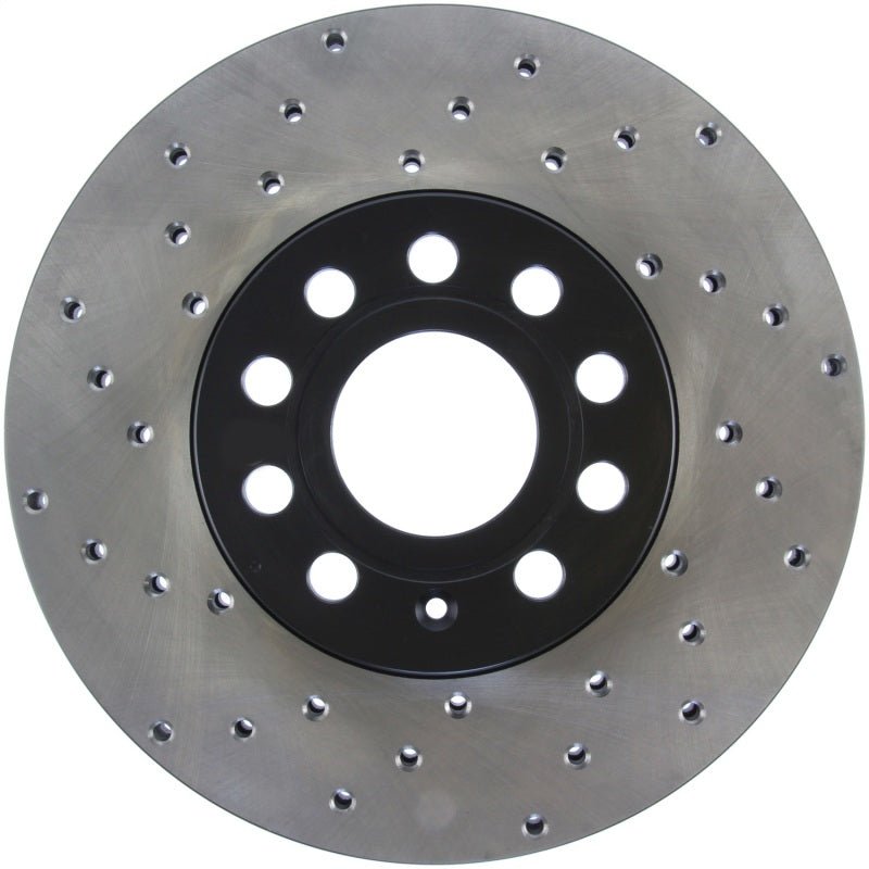 Stoptech - StopTech 05 - 10 VW Jetta (Exc Wagon) / 09 - 10 Jetta Wagon / 07 - 10 Rabbit Drilled Right Front Rotor - Panda Motorworks