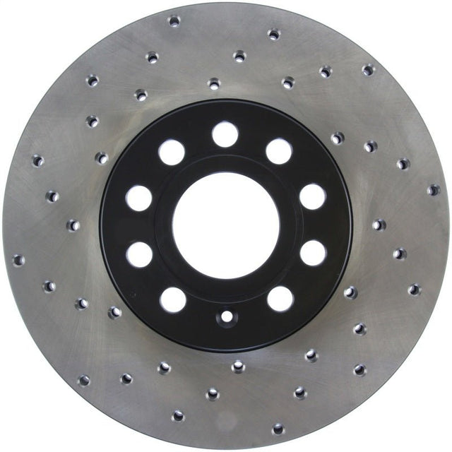 Stoptech - StopTech 05 - 10 VW Jetta (Exc Wagon) / 09 - 10 Jetta Wagon / 07 - 10 Rabbit Drilled Right Front Rotor - Panda Motorworks