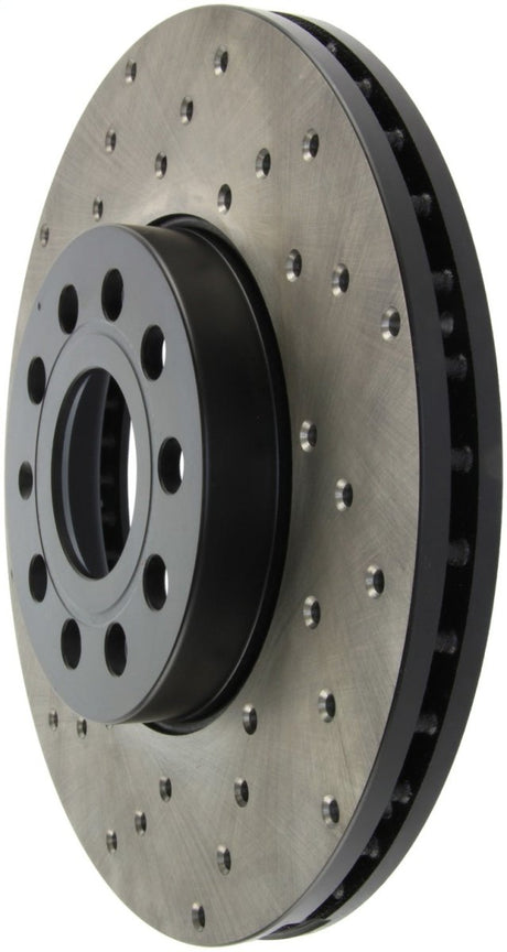 Stoptech - StopTech 05 - 10 VW Jetta (Exc Wagon) / 09 - 10 Jetta Wagon / 07 - 10 Rabbit Drilled Right Front Rotor - Panda Motorworks