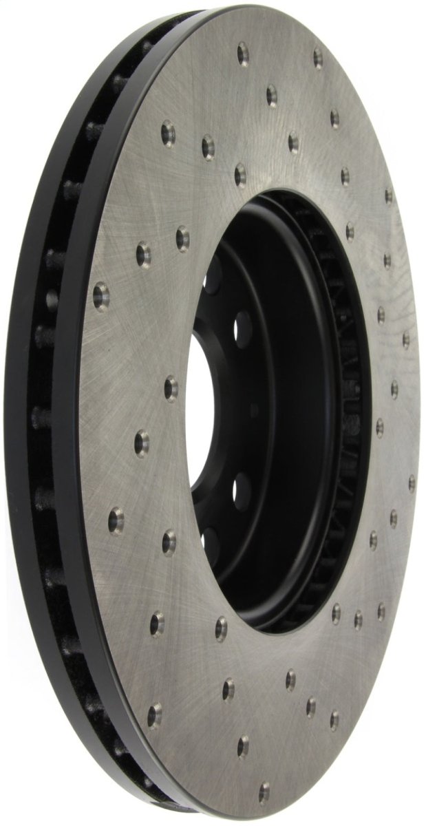 Stoptech - StopTech 05 - 10 VW Jetta (Exc Wagon) / 09 - 10 Jetta Wagon / 07 - 10 Rabbit Drilled Right Front Rotor - Panda Motorworks