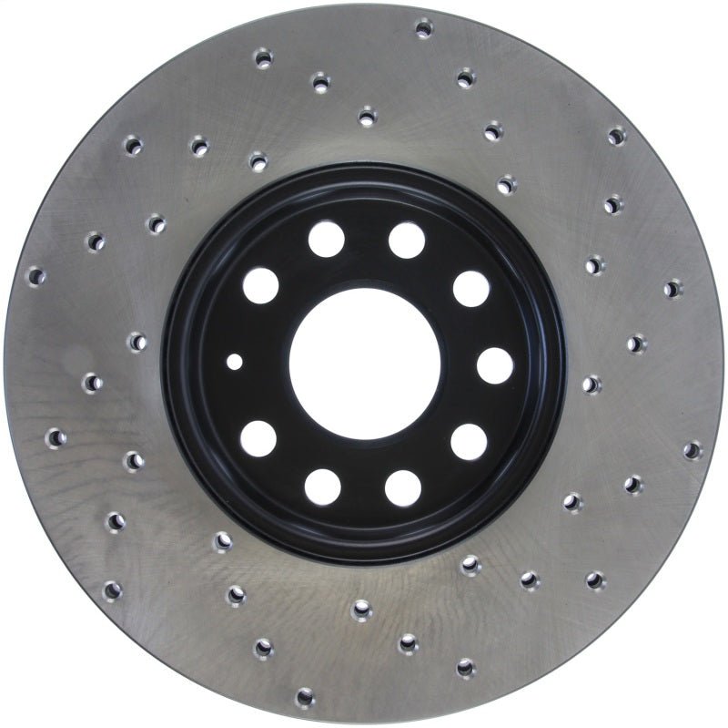 Stoptech - StopTech 05 - 10 VW Jetta (Exc Wagon) / 09 - 10 Jetta Wagon / 07 - 10 Rabbit Drilled Right Front Rotor - Panda Motorworks