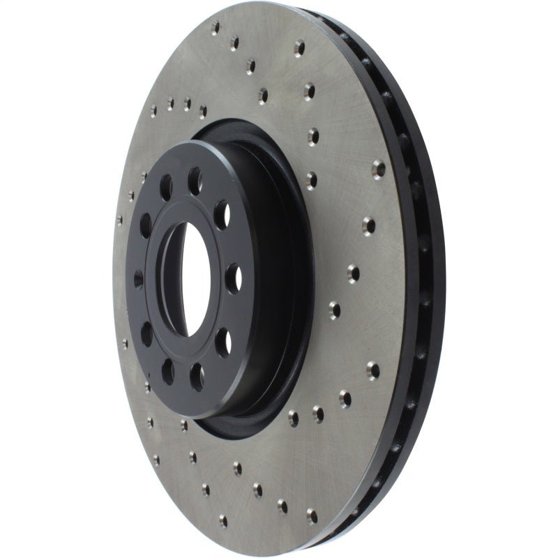 Stoptech - StopTech 06 - 13 Audi A3/08 - 09 TT / 06 - 09 VW GTI Mk V Cryo - Stop Left Front Drilled Rotor - Panda Motorworks