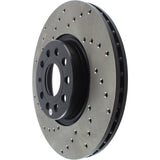 Stoptech - StopTech 06 - 13 Audi A3/08 - 09 TT / 06 - 09 VW GTI Mk V Cryo - Stop Right Front Drilled Rotor - Panda Motorworks