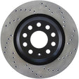 Stoptech - StopTech 09 - 13 VW CC 3.6L VR6 / 08 - 09 & 12 Golf R/Golf R32 Drilled Left Rear Rotor - Panda Motorworks