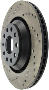 Stoptech - StopTech 09 - 13 VW CC 3.6L VR6 / 08 - 09 & 12 Golf R/Golf R32 Drilled Right Rear Rotor - Panda Motorworks