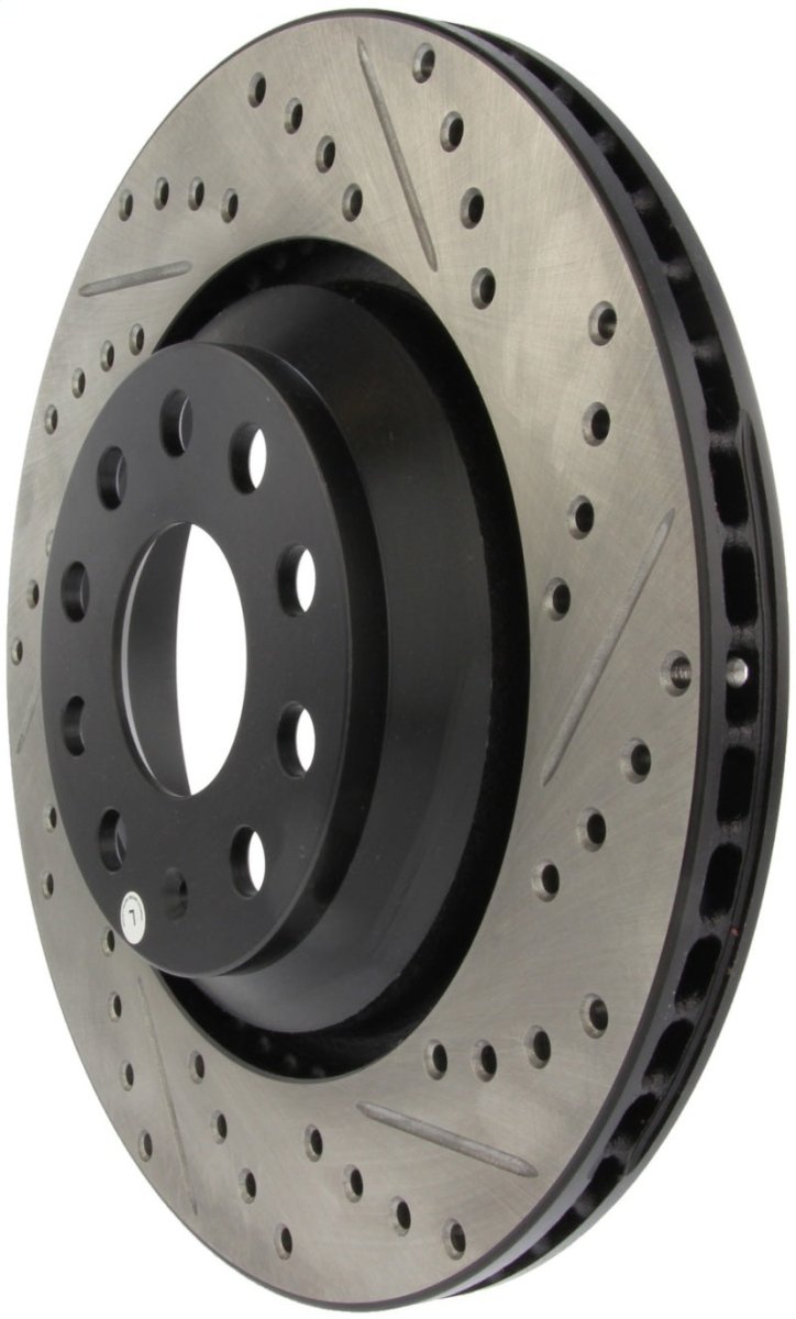 Stoptech - StopTech 09 VW Passat CC / 06 - 09 Passat Slotted & Drilled Left Rear Rotor - Panda Motorworks