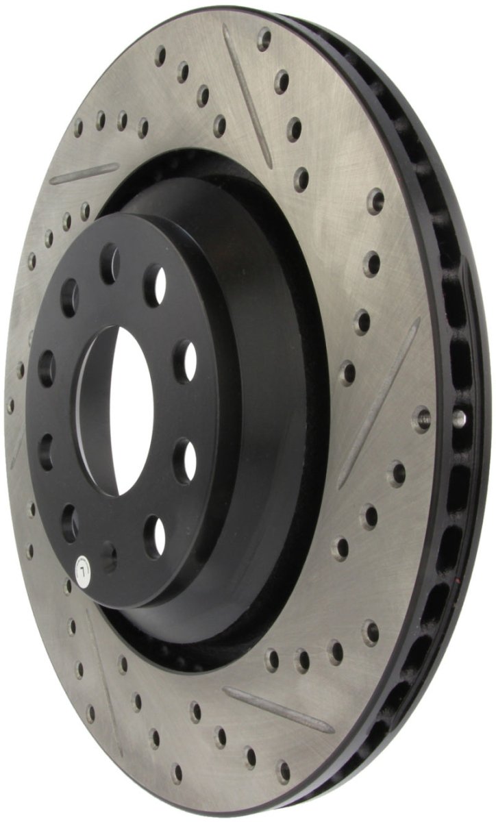 Stoptech - StopTech 09 VW Passat CC / 06 - 09 Passat Slotted & Drilled Left Rear Rotor - Panda Motorworks