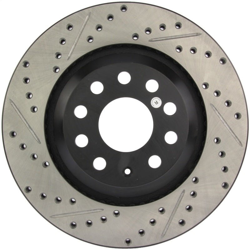 Stoptech - StopTech 09 VW Passat CC / 06 - 09 Passat Slotted & Drilled Right Rear Rotor - Panda Motorworks