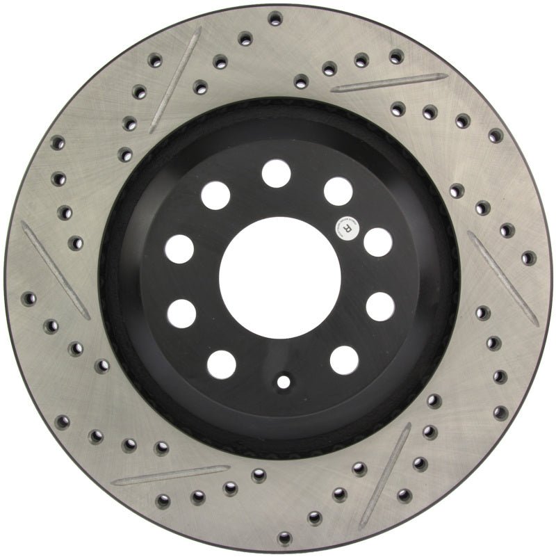 Stoptech - StopTech 09 VW Passat CC / 06 - 09 Passat Slotted & Drilled Right Rear Rotor - Panda Motorworks