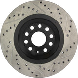 Stoptech - StopTech 09 VW Passat CC / 06 - 09 Passat Slotted & Drilled Right Rear Rotor - Panda Motorworks