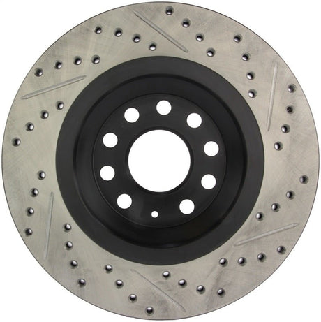 Stoptech - StopTech 09 VW Passat CC / 06 - 09 Passat Slotted & Drilled Right Rear Rotor - Panda Motorworks