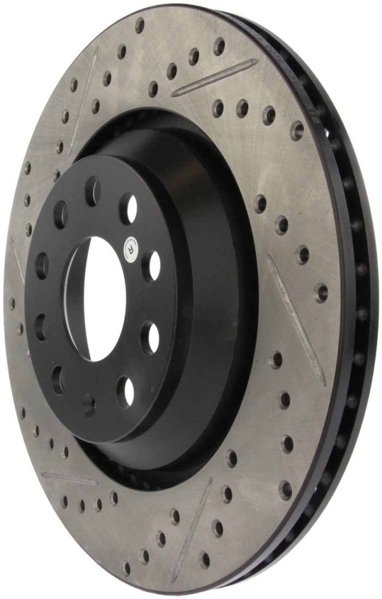 Stoptech - StopTech 09 VW Passat CC / 06 - 09 Passat Slotted & Drilled Right Rear Rotor - Panda Motorworks