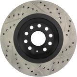 Stoptech - StopTech 09 VW Passat CC / 06 - 09 Passat Slotted & Drilled Right Rear Rotor - Panda Motorworks