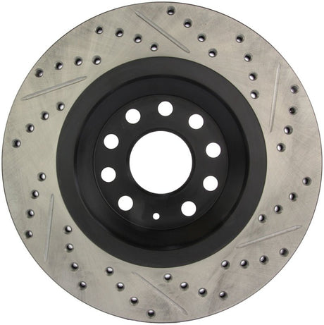 Stoptech - StopTech 09 VW Passat CC / 06 - 09 Passat Slotted & Drilled Right Rear Rotor - Panda Motorworks