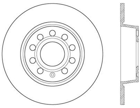 Stoptech - StopTech 10 - 12 and 15 - 16 Audi A3/A3 Quattro Sportstop Cryo Slotted & Drilled Rear Right Rotor - Panda Motorworks
