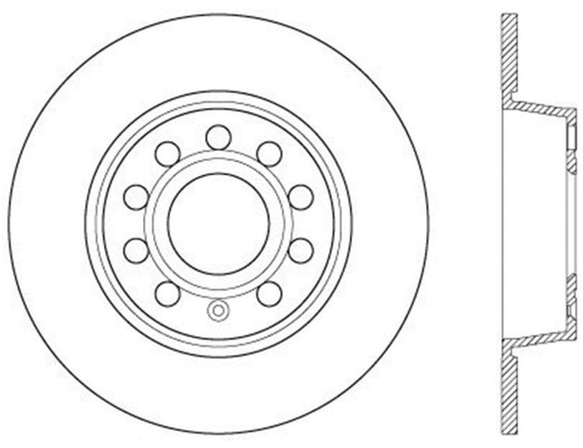 Stoptech - StopTech 10 - 12 and 15 - 16 Audi A3/A3 Quattro Sportstop Cryo Slotted & Drilled Rear Right Rotor - Panda Motorworks