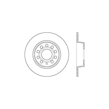 Stoptech - Stoptech 10 - 13 VW Golf/GTI/Jetta w/ 272mm Rear Disc Rear Premium High Carbon Cryo Brake Rotor - Panda Motorworks