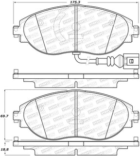 Stoptech - StopTech 14 - 18 Audi S3 Street Performance Front Brake Pads - Panda Motorworks