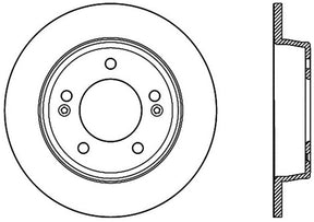 Stoptech - StopTech 15 - 17 Hyundai Elantra Drilled Rear Left Rotor - Panda Motorworks