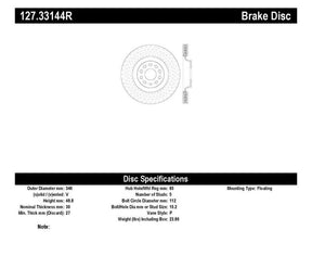 Stoptech - StopTech Slotted & Drilled Sport Brake Rotor - Panda Motorworks