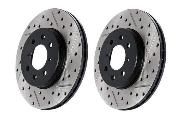 Stoptech - StopTech Sport Drilled/Slotted Cryo Treated Rotors - Front Pair - Audi A3/GTI/GLI