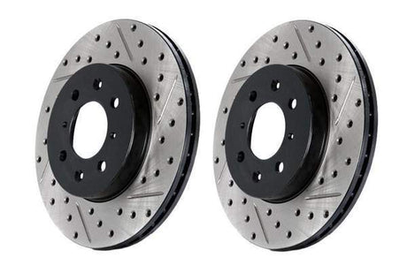 Stoptech - StopTech Sport Drilled/Slotted Cryo Treated Rotors - Front Pair - Audi A3/GTI/GLI