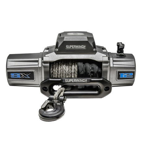 Superwinch - Superwinch 12000 LBS 12 VDC 3/8in x 80ft Synthetic Rope SX 12000SR Winch - Graphite