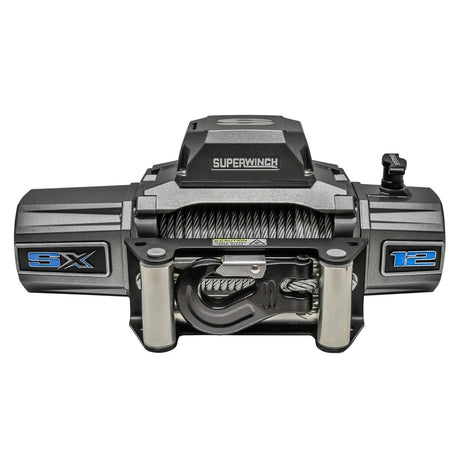 Superwinch - Superwinch 12000 LBS 12 VDC 3/8in x 85ft Wire Rope SX 12000 Winch - Graphite