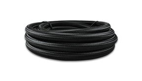 Vibrant Performance - 50ft Roll of Black Nylon Braided Flex Hose; AN Size: - 6