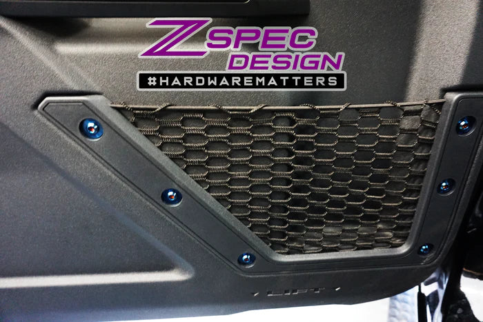 ZSPEC DESIGN INTERIOR DRESS-UP FASTENER KIT FOR 21+ FORD BRONCO 2.7L, TITANIUM & BILLET
